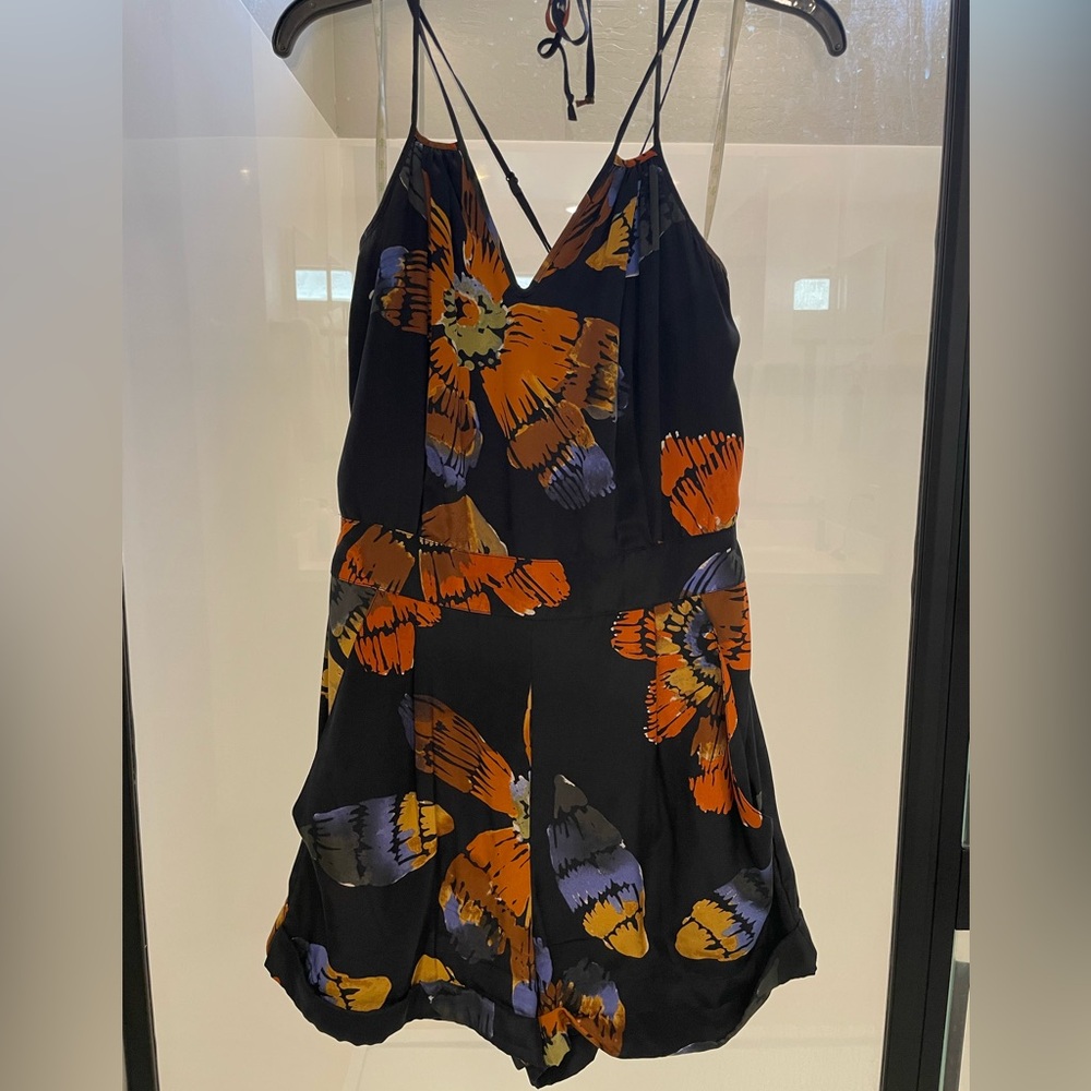 Vintage Silk Romper with pockets